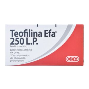 TEOFILINA LP 250 MG 20 COMP
