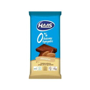HAAS TABLETA 0% AZUCAR C/ALMENDRAS 70 G
