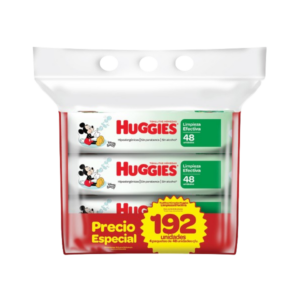 HUGGIES TOALLITAS LIMPIEZA EFECTIVA 192