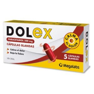 DOLEX 500 MG 5 CAP BLANDAS