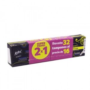 KOTEX TAMPONES MEDIO 20 UNID 2X1