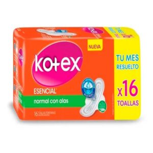 KOTEX NORMAL ESENCIAL C/ALAS 16 UNID