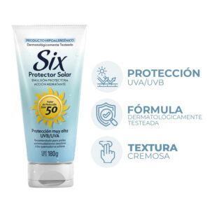 SIX PROTECTOR SOLAR FPS 50 180 GR